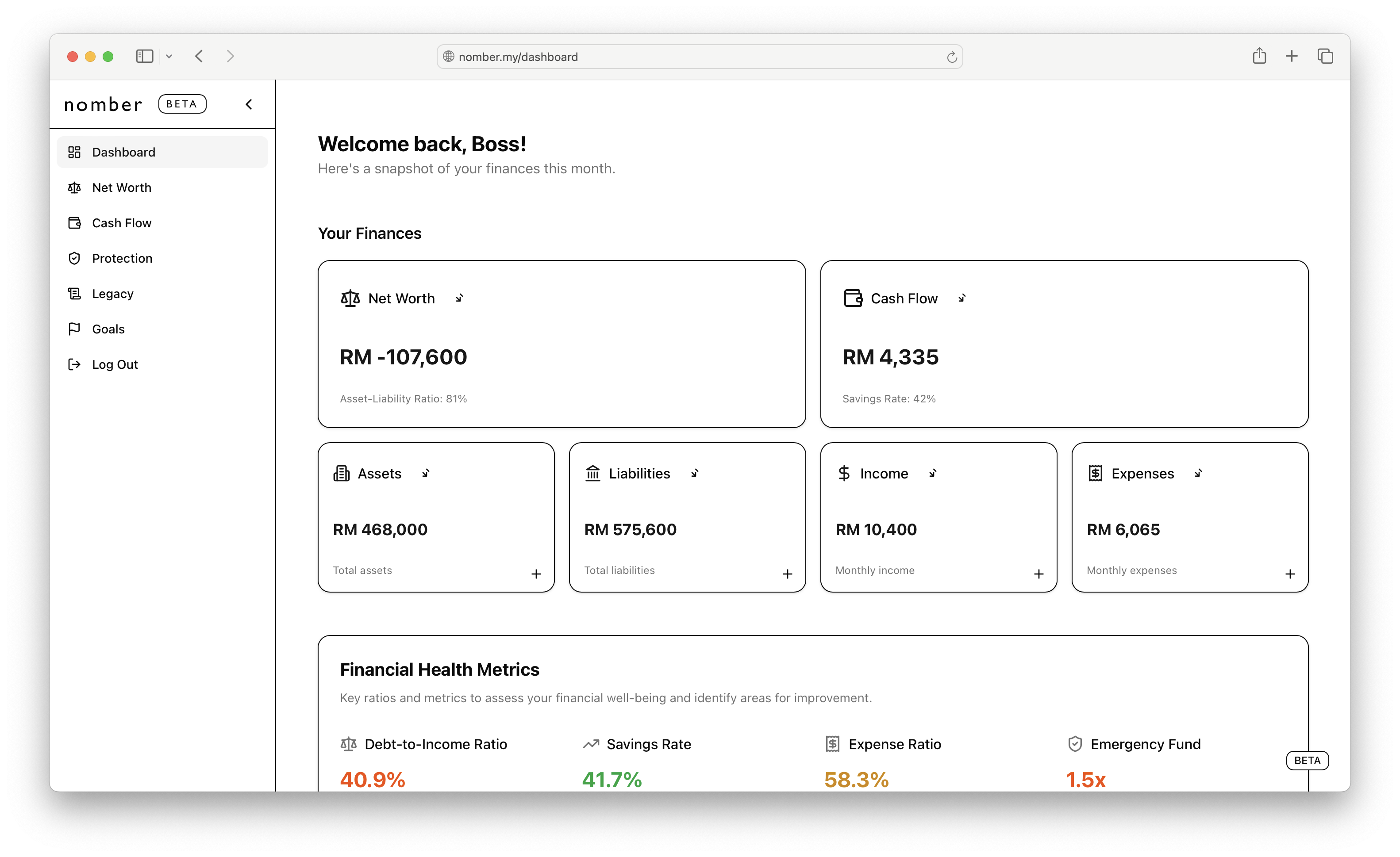 Screenshot of nombor.my